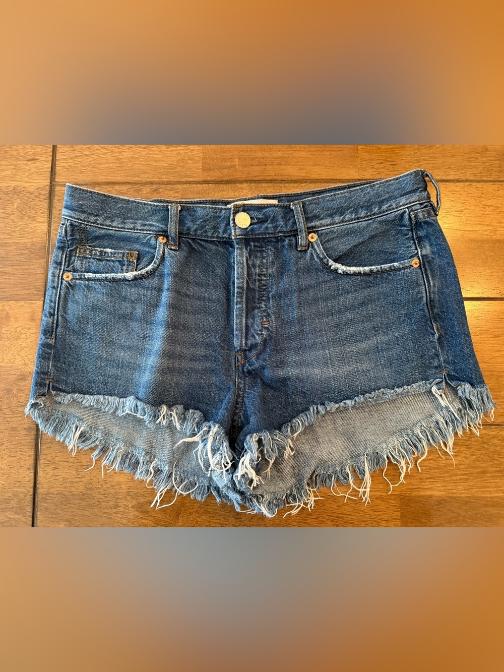 Free People We The Free Distressed Denim Cutoff Boho Shorts- Size 29 Size 6-8